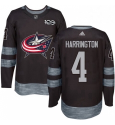 Mens Adidas Columbus Blue Jackets 4 Scott Harrington Premier Black 1917 2017 100th Anniversary NHL Jersey Mens Adidas Columbus Blue Jackets 4 Scott Harrington Premier Black 1917 2017 100th Anniversary NHL Jersey