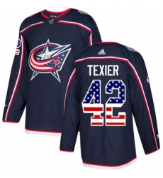 Mens Adidas Columbus Blue Jackets 42 Alexandre Texier Authentic Navy Blue USA Flag Fashion NHL Jersey Mens Adidas Columbus Blue Jackets 42 Alexandre Texier Authentic Navy Blue USA Flag Fashion NHL Jersey