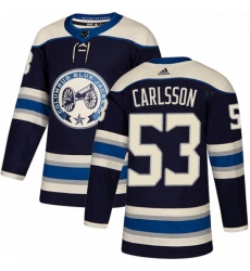 Mens Adidas Columbus Blue Jackets 53 Gabriel Carlsson Authentic Navy Blue Alternate NHL Jersey Mens Adidas Columbus Blue Jackets 53 Gabriel Carlsson Authentic Navy Blue Alternate NHL Jersey