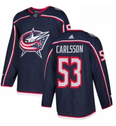 Mens Adidas Columbus Blue Jackets 53 Gabriel Carlsson Authentic Navy Blue Home NHL Jersey Mens Adidas Columbus Blue Jackets 53 Gabriel Carlsson Authentic Navy Blue Home NHL Jersey