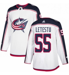 Mens Adidas Columbus Blue Jackets 55 Mark Letestu Authentic White Away NHL Jersey Mens Adidas Columbus Blue Jackets 55 Mark Letestu Authentic White Away NHL Jersey