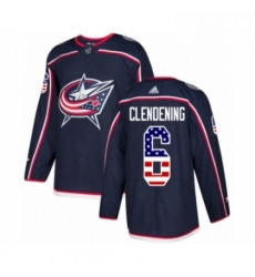 Mens Adidas Columbus Blue Jackets 6 Adam Clendening Authentic Navy Blue USA Flag Fashion NHL Jersey Mens Adidas Columbus Blue Jackets 6 Adam Clendening Authentic Navy Blue USA Flag Fashion NHL Jersey