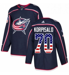 Mens Adidas Columbus Blue Jackets 70 Joonas Korpisalo Authentic Navy Blue USA Flag Fashion NHL Jersey Mens Adidas Columbus Blue Jackets 70 Joonas Korpisalo Authentic Navy Blue USA Flag Fashion NHL Jersey