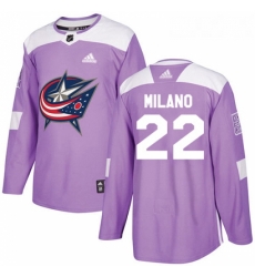 Youth Adidas Columbus Blue Jackets 22 Sonny Milano Authentic Purple Fights Cancer Practice NHL Jersey Youth Adidas Columbus Blue Jackets 22 Sonny Milano Authentic Purple Fights Cancer Practice NHL Jersey