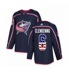 Youth Adidas Columbus Blue Jackets 6 Adam Clendening Authentic Navy Blue USA Flag Fashion NHL Jersey Youth Adidas Columbus Blue Jackets 6 Adam Clendening Authentic Navy Blue USA Flag Fashion NHL Jersey
