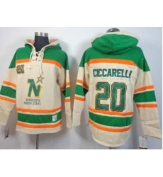 Dalls Stars #20 Dino Ciccarelli Cream Stitched NHL Sawyer Hooded Sweatshirt Dalls Stars #20 Dino Ciccarelli Cream Stitched NHL Sawyer Hooded Sweatshirt