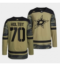 Men Dallas Stars 70 Braden Holtby 2022 Camo Military Appreciation Night Stitched jersey Men Dallas Stars 70 Braden Holtby 2022 Camo Military Appreciation Night Stitched jersey