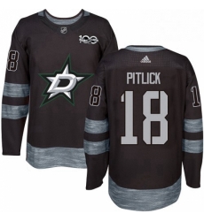 Mens Adidas Dallas Stars 18 Tyler Pitlick Authentic Black 1917 2017 100th Anniversary NHL Jersey Mens Adidas Dallas Stars 18 Tyler Pitlick Authentic Black 1917 2017 100th Anniversary NHL Jersey