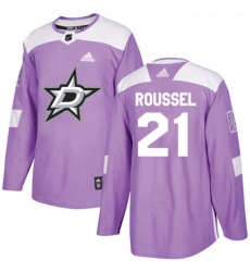 Mens Adidas Dallas Stars 21 Antoine Roussel Authentic Purple Fights Cancer Practice NHL Jersey Mens Adidas Dallas Stars 21 Antoine Roussel Authentic Purple Fights Cancer Practice NHL Jersey
