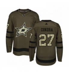 Mens Adidas Dallas Stars 27 Erik Condra Authentic Green Salute to Service NHL Jersey Mens Adidas Dallas Stars 27 Erik Condra Authentic Green Salute to Service NHL Jersey