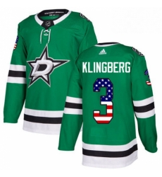 Mens Adidas Dallas Stars 3 John Klingberg Authentic Green USA Flag Fashion NHL Jersey Mens Adidas Dallas Stars 3 John Klingberg Authentic Green USA Flag Fashion NHL Jersey