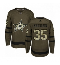 Mens Adidas Dallas Stars 35 Anton Khudobin Authentic Green Salute to Service NHL Jersey Mens Adidas Dallas Stars 35 Anton Khudobin Authentic Green Salute to Service NHL Jersey