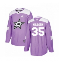 Mens Adidas Dallas Stars 35 Anton Khudobin Authentic Purple Fights Cancer Practice NHL Jersey Mens Adidas Dallas Stars 35 Anton Khudobin Authentic Purple Fights Cancer Practice NHL Jersey