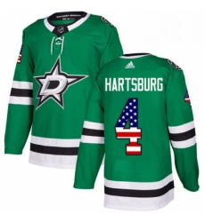 Mens Adidas Dallas Stars 4 Craig Hartsburg Authentic Green USA Flag Fashion NHL Jersey Mens Adidas Dallas Stars 4 Craig Hartsburg Authentic Green USA Flag Fashion NHL Jersey