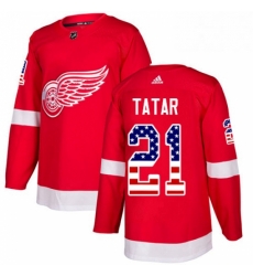 Mens Adidas Detroit Red Wings 21 Tomas Tatar Authentic Red USA Flag Fashion NHL Jersey Mens Adidas Detroit Red Wings 21 Tomas Tatar Authentic Red USA Flag Fashion NHL Jersey