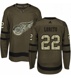 Mens Adidas Detroit Red Wings 22 Matthew Lorito Authentic Green Salute to Service NHL Jersey Mens Adidas Detroit Red Wings 22 Matthew Lorito Authentic Green Salute to Service NHL Jersey