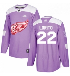 Mens Adidas Detroit Red Wings 22 Matthew Lorito Authentic Purple Fights Cancer Practice NHL Jersey Mens Adidas Detroit Red Wings 22 Matthew Lorito Authentic Purple Fights Cancer Practice NHL Jersey