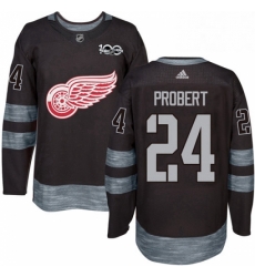 Mens Adidas Detroit Red Wings 24 Bob Probert Authentic Black 1917 2017 100th Anniversary NHL Jersey Mens Adidas Detroit Red Wings 24 Bob Probert Authentic Black 1917 2017 100th Anniversary NHL Jersey