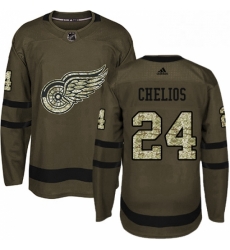 Mens Adidas Detroit Red Wings 24 Chris Chelios Authentic Green Salute to Service NHL Jersey Mens Adidas Detroit Red Wings 24 Chris Chelios Authentic Green Salute to Service NHL Jersey
