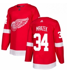 Mens Adidas Detroit Red Wings 34 Petr Mrazek Premier Red Home NHL Jersey Mens Adidas Detroit Red Wings 34 Petr Mrazek Premier Red Home NHL Jersey