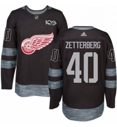 Mens Adidas Detroit Red Wings 40 Henrik Zetterberg Premier Black 1917 2017 100th Anniversary NHL Jersey Mens Adidas Detroit Red Wings 40 Henrik Zetterberg Premier Black 1917 2017 100th Anniversary NHL Jersey