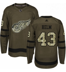 Mens Adidas Detroit Red Wings 43 Darren Helm Premier Green Salute to Service NHL Jersey Mens Adidas Detroit Red Wings 43 Darren Helm Premier Green Salute to Service NHL Jersey