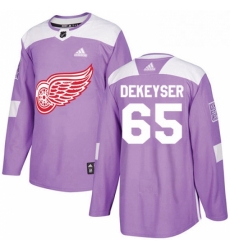 Mens Adidas Detroit Red Wings 65 Danny DeKeyser Authentic Purple Fights Cancer Practice NHL Jersey Mens Adidas Detroit Red Wings 65 Danny DeKeyser Authentic Purple Fights Cancer Practice NHL Jersey