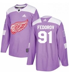 Mens Adidas Detroit Red Wings 91 Sergei Fedorov Authentic Purple Fights Cancer Practice NHL Jersey Mens Adidas Detroit Red Wings 91 Sergei Fedorov Authentic Purple Fights Cancer Practice NHL Jersey
