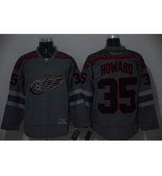 NHL detroit red wings #35 Jimmy Howard Charcoal Cross Check Fashion jerseys NHL detroit red wings #35 Jimmy Howard Charcoal Cross Check Fashion jerseys