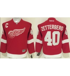 Red Wings #40 Henrik Zetterberg Red Home Stitched Youth NHL Jersey II Red Wings #40 Henrik Zetterberg Red Home Stitched Youth NHL Jersey II