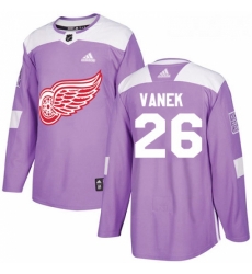 Youth Adidas Detroit Red Wings 26 Thomas Vanek Authentic Purple Fights Cancer Practice NHL Jersey Youth Adidas Detroit Red Wings 26 Thomas Vanek Authentic Purple Fights Cancer Practice NHL Jersey