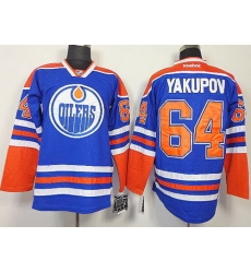 Edmonton Oilers #64 Neil Yakupov Blue NHL Jerseys Edmonton Oilers #64 Neil Yakupov Blue NHL Jerseys