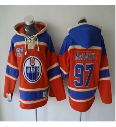 Edmonton Oilers #97 Connor McDavid Orange Sawyer Hooded Sweatshirt Stitched NHL jersey Edmonton Oilers #97 Connor McDavid Orange Sawyer Hooded Sweatshirt Stitched NHL jersey