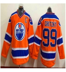Edmonton Oilers #99 Wayne Gretzky Orange CCM Throwback Stitched NHL Jersey Edmonton Oilers #99 Wayne Gretzky Orange CCM Throwback Stitched NHL Jersey