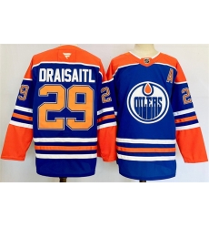 Men Edmonton Oilers 29 Leon Draisaitl Royal 2024 25 Stitched Jersey Men Edmonton Oilers 29 Leon Draisaitl Royal 2024 25 Stitched Jersey