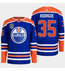 Men Edmonton Oilers 35 Olivier Rodrigue Royal 2024 Stanley Cup Final Patch Stitched Jersey Men Edmonton Oilers 35 Olivier Rodrigue Royal 2024 Stanley Cup Final Patch Stitched Jersey