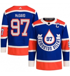 Men Edmonton Oilers 97 Connor McDavid 2023 Royal Heritage Classic Primegreen Stitched Jersey Men Edmonton Oilers 97 Connor McDavid 2023 Royal Heritage Classic Primegreen Stitched Jersey