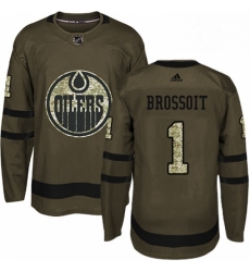 Mens Adidas Edmonton Oilers 1 Laurent Brossoit Authentic Green Salute to Service NHL Jersey Mens Adidas Edmonton Oilers 1 Laurent Brossoit Authentic Green Salute to Service NHL Jersey
