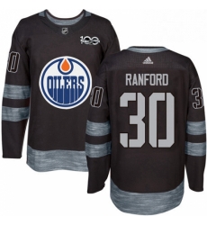 Mens Adidas Edmonton Oilers 30 Bill Ranford Authentic Black 1917 2017 100th Anniversary NHL Jersey Mens Adidas Edmonton Oilers 30 Bill Ranford Authentic Black 1917 2017 100th Anniversary NHL Jersey