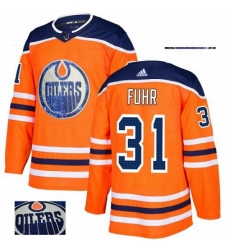 Mens Adidas Edmonton Oilers 31 Grant Fuhr Authentic Orange Fashion Gold NHL Jersey Mens Adidas Edmonton Oilers 31 Grant Fuhr Authentic Orange Fashion Gold NHL Jersey