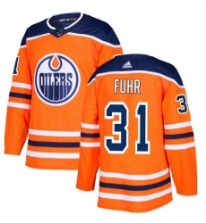 Mens Adidas Edmonton Oilers 31 Grant Fuhr Premier Orange Home NHL Jersey Mens Adidas Edmonton Oilers 31 Grant Fuhr Premier Orange Home NHL Jersey