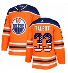 Mens Adidas Edmonton Oilers 33 Cam Talbot Authentic Orange USA Flag Fashion NHL Jersey Mens Adidas Edmonton Oilers 33 Cam Talbot Authentic Orange USA Flag Fashion NHL Jersey