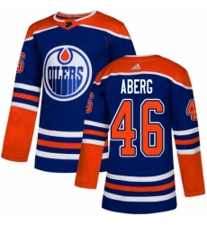 Mens Adidas Edmonton Oilers 46 Pontus Aberg Premier Royal Blue Alternate NHL Jerse Mens Adidas Edmonton Oilers 46 Pontus Aberg Premier Royal Blue Alternate NHL Jerse