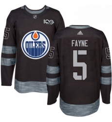 Mens Adidas Edmonton Oilers 5 Mark Fayne Authentic Black 1917 2017 100th Anniversary NHL Jersey Mens Adidas Edmonton Oilers 5 Mark Fayne Authentic Black 1917 2017 100th Anniversary NHL Jersey