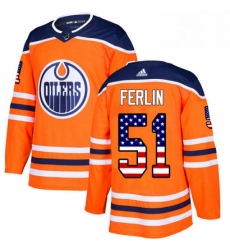 Mens Adidas Edmonton Oilers 51 Brian Ferlin Authentic Orange USA Flag Fashion NHL Jersey Mens Adidas Edmonton Oilers 51 Brian Ferlin Authentic Orange USA Flag Fashion NHL Jersey