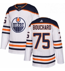 Mens Adidas Edmonton Oilers 75 Evan Bouchard Authentic White Away NHL Jersey Mens Adidas Edmonton Oilers 75 Evan Bouchard Authentic White Away NHL Jersey