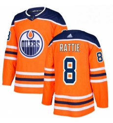Mens Adidas Edmonton Oilers 8 Ty Rattie Authentic Orange Home NHL Jersey Mens Adidas Edmonton Oilers 8 Ty Rattie Authentic Orange Home NHL Jersey