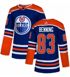 Mens Adidas Edmonton Oilers 83 Matt Benning Premier Royal Blue Alternate NHL Jersey Mens Adidas Edmonton Oilers 83 Matt Benning Premier Royal Blue Alternate NHL Jersey