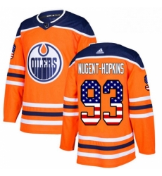 Mens Adidas Edmonton Oilers 93 Ryan Nugent Hopkins Authentic Orange USA Flag Fashion NHL Jersey Mens Adidas Edmonton Oilers 93 Ryan Nugent Hopkins Authentic Orange USA Flag Fashion NHL Jersey