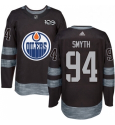 Mens Adidas Edmonton Oilers 94 Ryan Smyth Authentic Black 1917 2017 100th Anniversary NHL Jersey Mens Adidas Edmonton Oilers 94 Ryan Smyth Authentic Black 1917 2017 100th Anniversary NHL Jersey